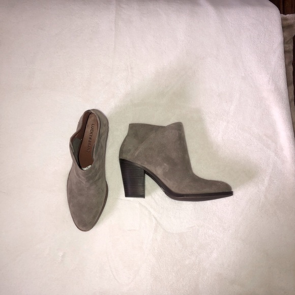 NWOT Lucky Brand Easa Brindle Suede Ankle Bootie Size 8.5 M - Picture 5 of 6